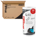 WypAll® PowerClean™ L40 Extra Absorbent Wipes - 11" x 10.4" - Case of 24 rolls