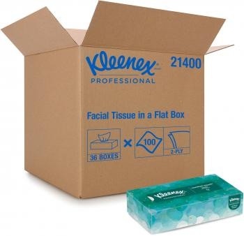 PAPIER MOUCHOIR KLEENEX 8.5 x 8po 2 PLIS BLANC CA/36x100