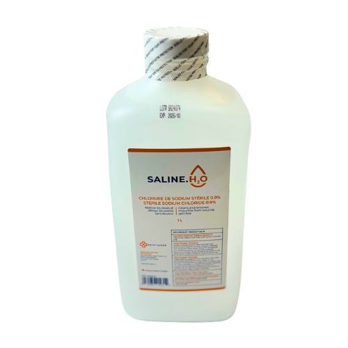 Saline.H20 - 1L | Chlorure de sodium à 0.9% USP pour irrigation