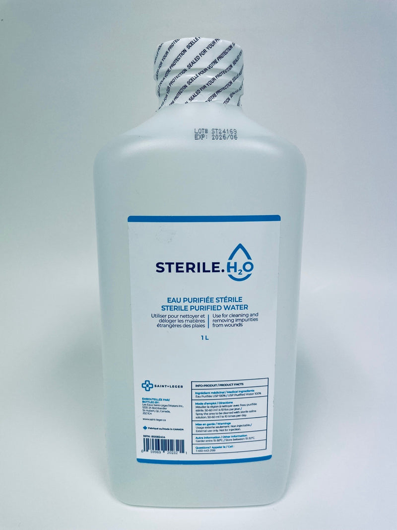 Stérile.H20 - 1L | Eau purifiée USP stérile pour irrigation