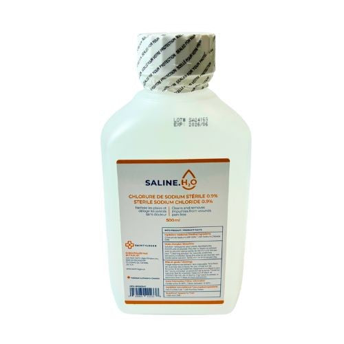 Saline.H20 - 500 ML | Chlorure de sodium à 0.9% USP pour irrigation