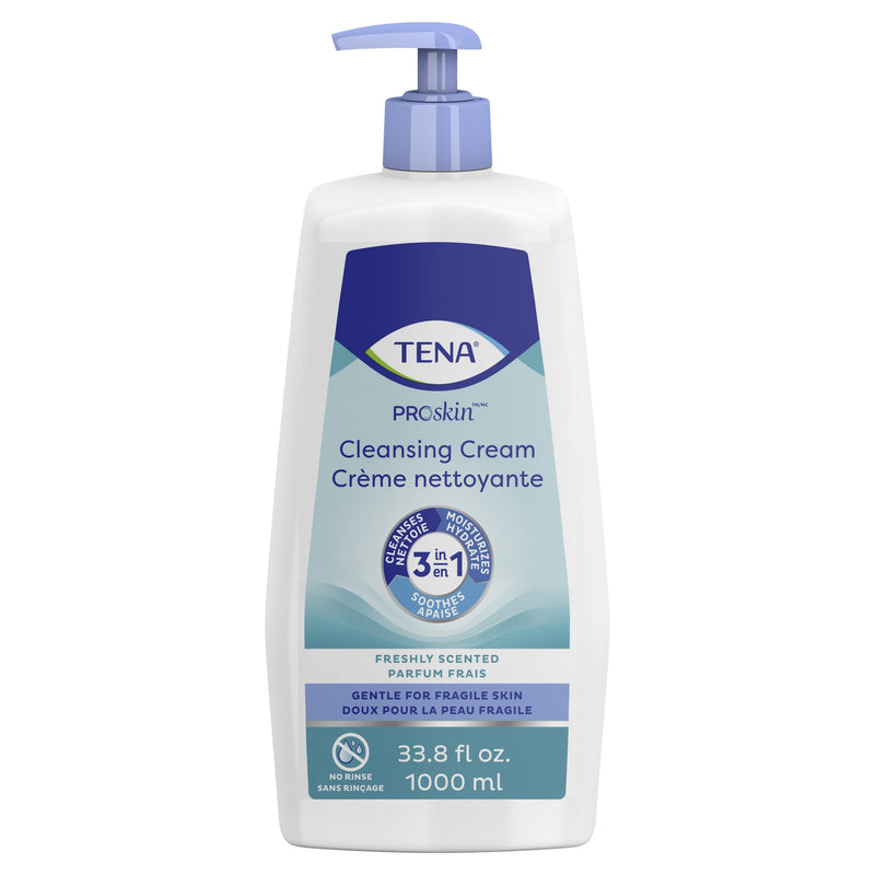 Crème nettoyante TENA ProSkin®, parfum frais, flacon à pompe, 1000 mL - caisse de 8