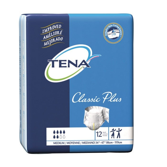 Culotte contre l'incontinence TENA® Classic Plus, moyen, 34 po à 47 po blanc - 96/CS