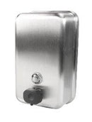 Distributrice de savon à mains, montage vertical, acier inoxydable brossé 1,1 L