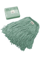 Vadrouille humide emballée, brins coupés, verte 16 oz
