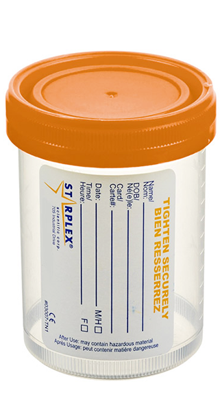 Contenant pour prélèvements stérile Starplex orange 120ml - Caisse de 300