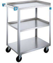 CHARIOT UTILITAIRE INOX MOBILE 3 TABLETTES 16.75x27-5/8x32po 500lb CAP