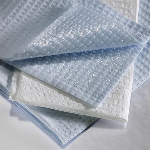 SERVIETTES 3 PLIS POLY BLEU 13.5X18po CS/500