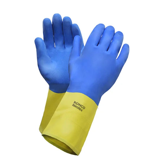 Neolex™ Gants réutilisables en néoprène sur latex 13po, 22 mils, floqués - Caisse de 144 pairs