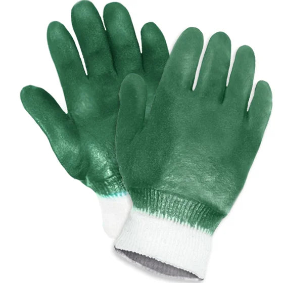 RONCO Gants en PVC à double trempage - Poignet en tricot - Caisse de 120 pairs