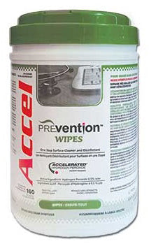 Lingettes désinfectantes - Accel Prevention - 6x7po - Pqt/160