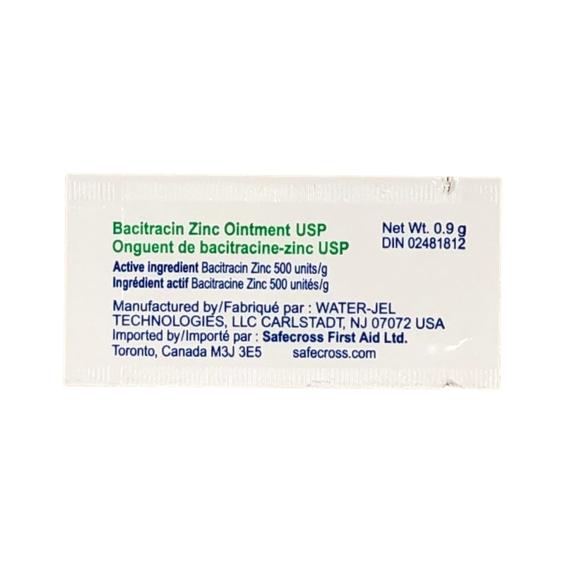 ONGUENT ANTIBIOTIQUE BACITRACIN 0.9gr SACHET BTE/25