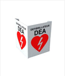 Enseigne murale, de face en V, 10x7.5 (Français)